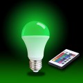 5w LED Color RGB Bulb Light Remote Controlled Color Changing 16 Color Choice , E27 LED Color Bulbs Light Pack of 2